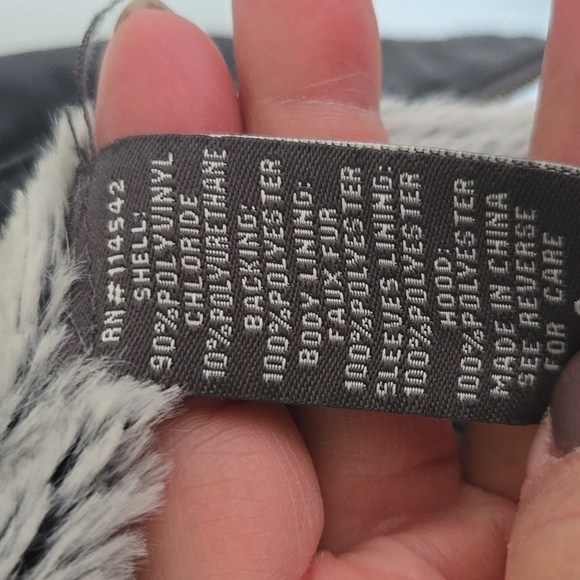 J2 Vegan Leather Gray Motorcycle Jacket Size Small - Picture 6 of 7